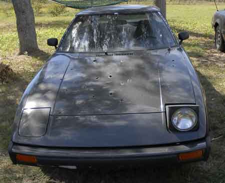 RX-7 from the front with headlight up.